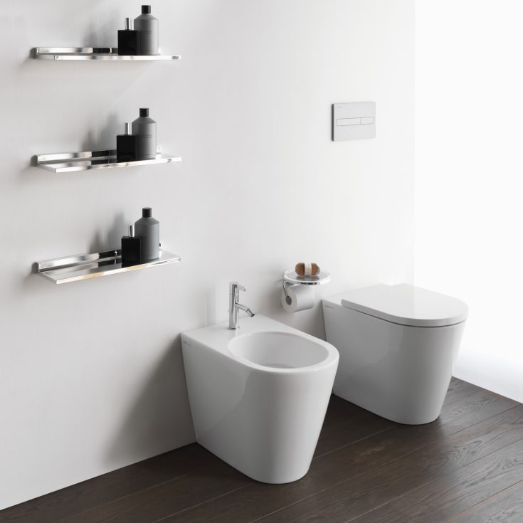 Kartell Laufen Shelfish hylle, 45x15,5 cm, silver