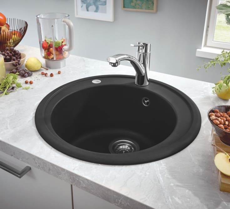 Grohe K200 kjøkkenvask, Ø51 cm, sort