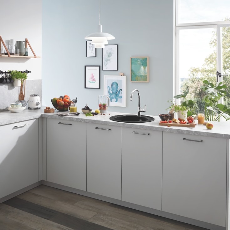 Grohe K200 kjøkkenvask, Ø51 cm, sort
