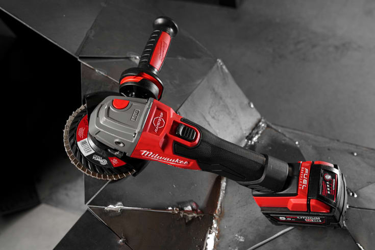 Milwaukee M18 Fuel 125 mm vinkelsliber, u. batteri