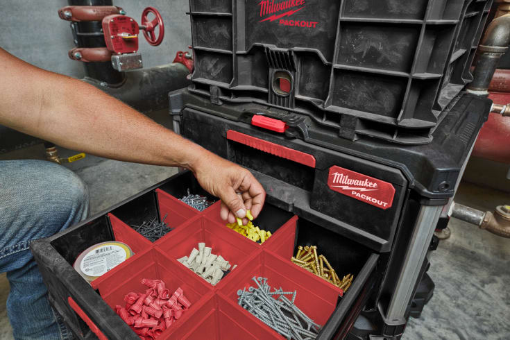 Milwaukee Packout skuffeboks, med 3 skuffer