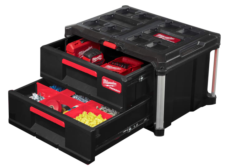 Milwaukee Packout skuffeboks, med 2 skuffer