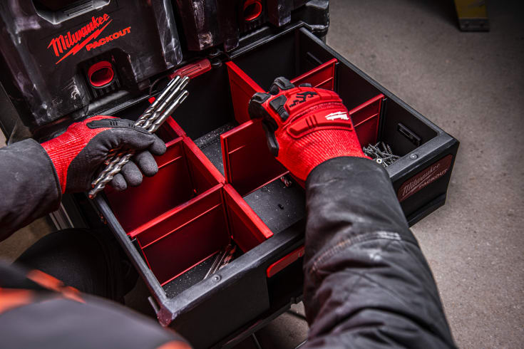 Milwaukee Packout skuffeboks, med 2 skuffer