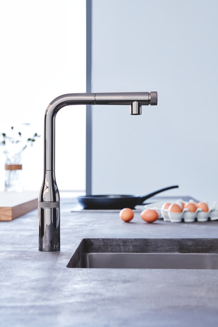 Grohe Essence Smartcontrol køkkenarmatur, poleret sort krom