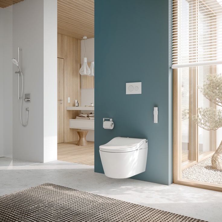 Toto Washlet RW dusjtoalett, uten skyllekant, rengjøringsvennlig, hvit