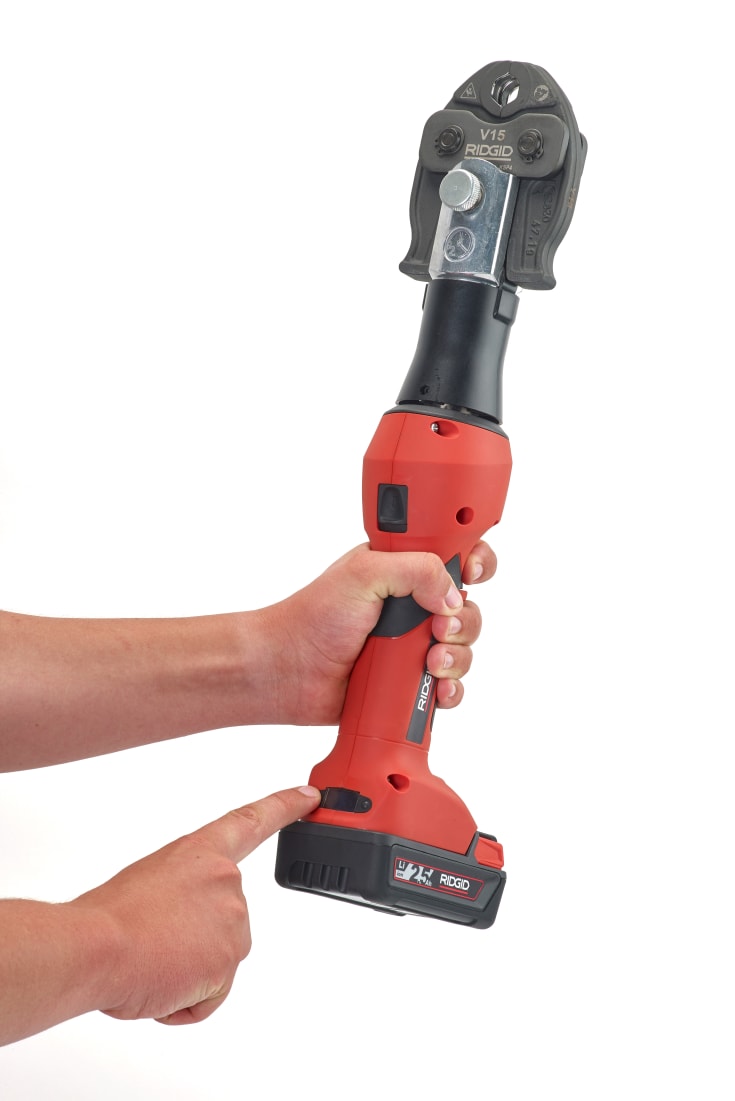 Ridgid RP351 pressemaskin m. batteri og lader