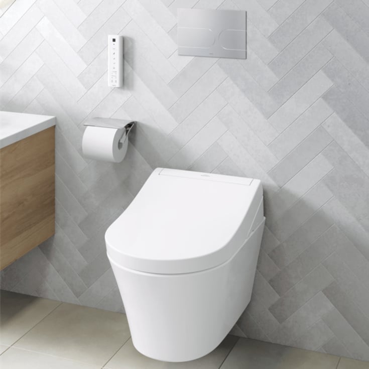 Toto Washlet RG dusjtoalett, uten skyllekant, rengjøringsvennlig, hvit