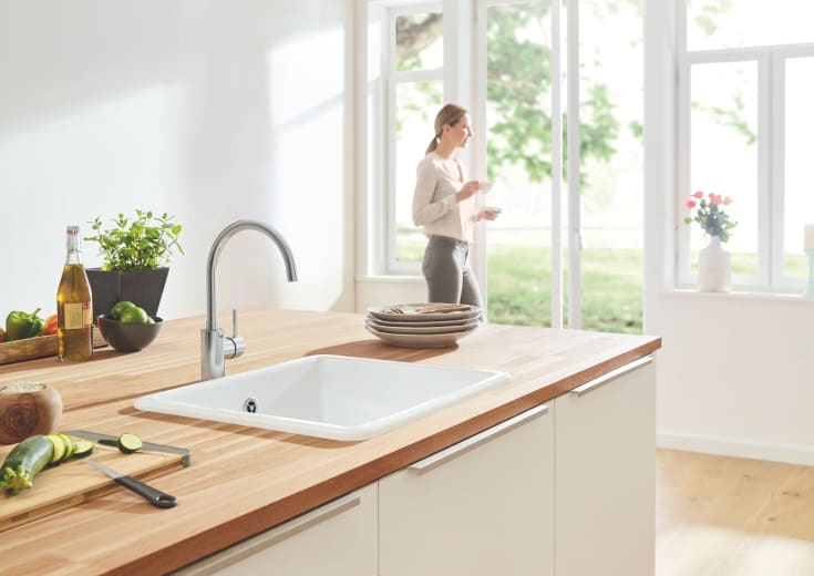 Grohe Concetto kjøkkenarmatur, stål