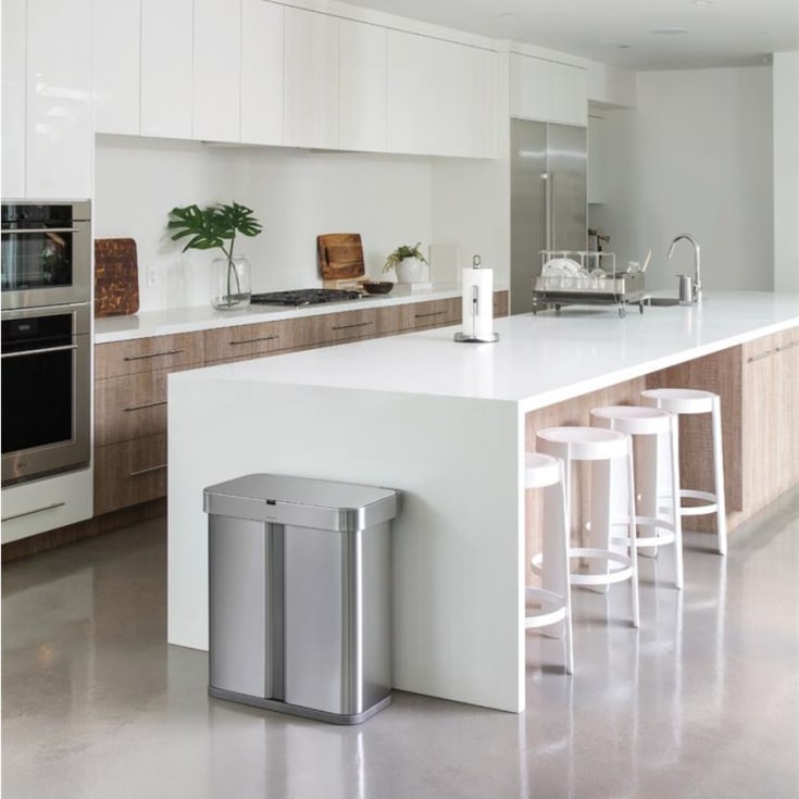 Simplehuman affaldsspand, 58 liter, sensor, børstet stål