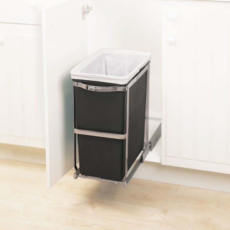 Simplehuman affaldssystem, 30 liter, sort