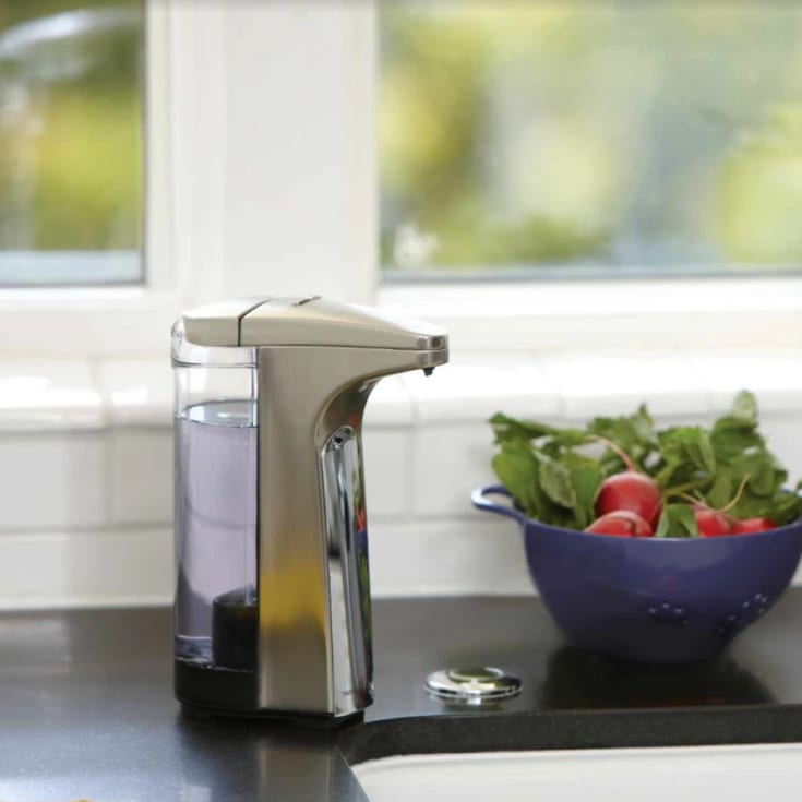 Simplehuman sæbedispenser, børstet nikkel