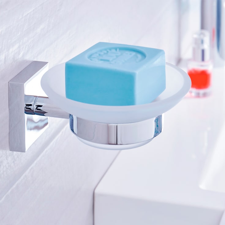Tesa Ekkro såpeskål, glas/krom