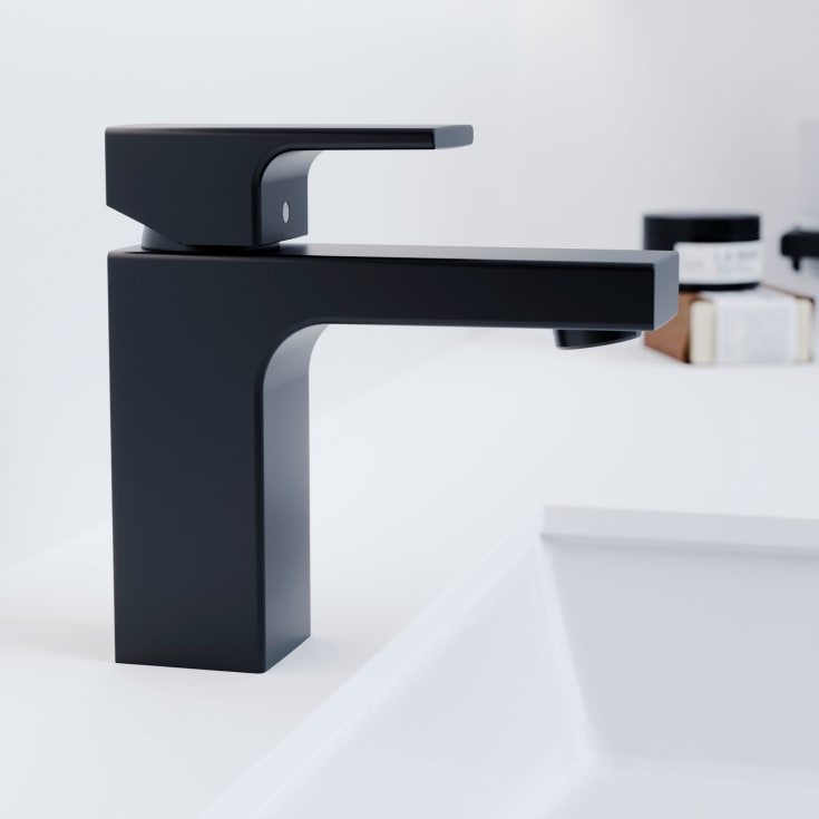 Hansgrohe Vernis Shape 100 tvättställsblandare, matt svart