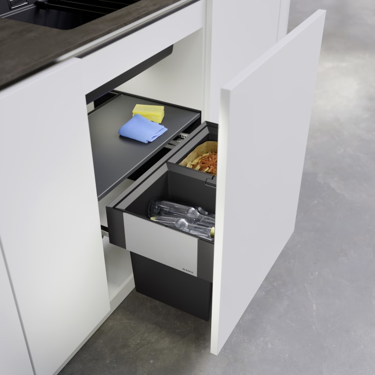 Blanco Select II 60/2 Compact kildesorteringssystem, 34 liter, sort