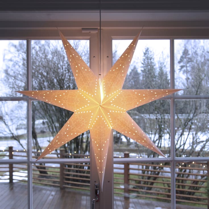 Star Trading Sensy julestjerne med lys, 100 cm, hvit