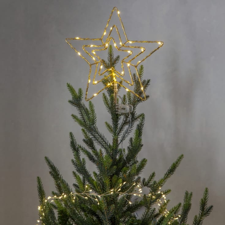 6 st Star Trading Topsy julgransstjärna med ljus