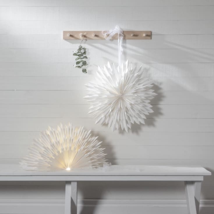 Star Trading Ice julestjerne med lys, 50 cm, hvid