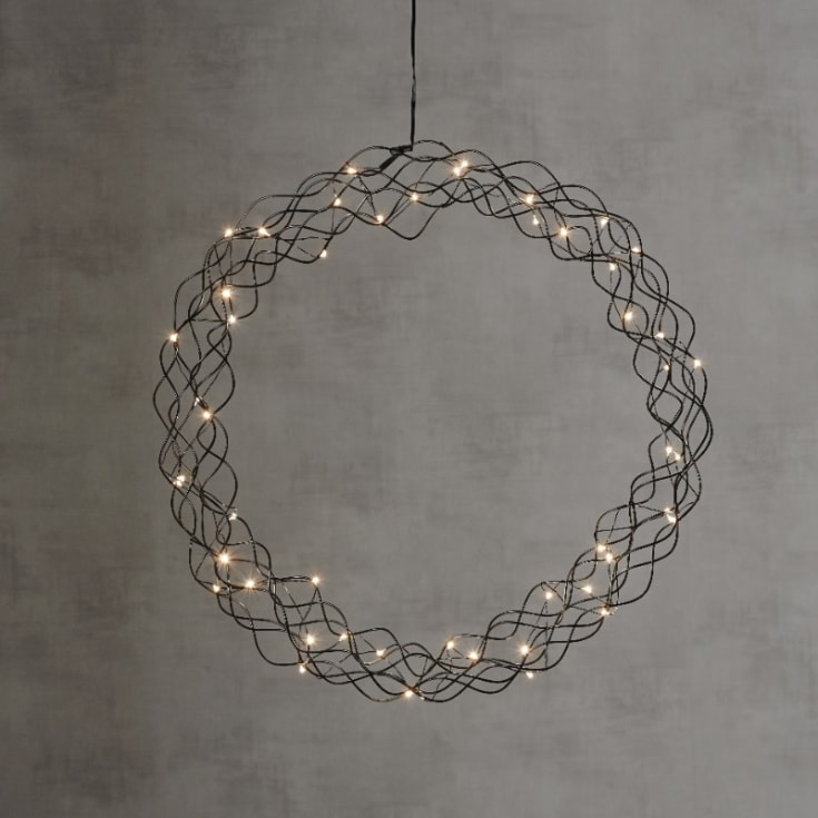 4 st Star Trading Curly juldekoration, Ø48 cm, svart