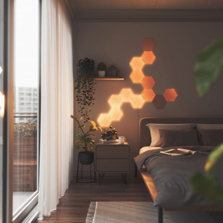 Nanoleaf Elements Wood, utvidelsespakke med 3 paneler