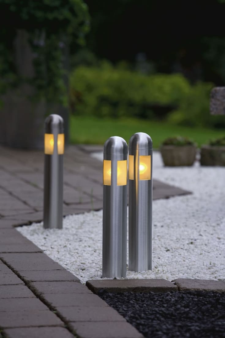 Konstsmide Amalfi bedlamper, rustfritt stål
