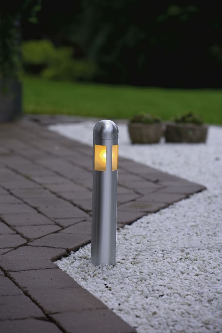 Konstsmide Amalfi trädgårdslampa, rostfritt stål
