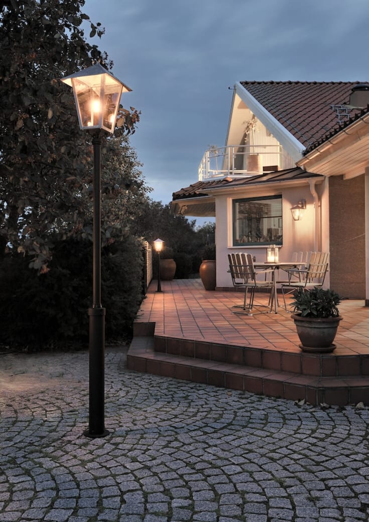 Konstsmide Benu parklampe, galvanisert stål