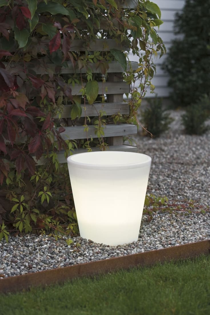 Konstsmide Assisi plantepotte med lys, 28 cm