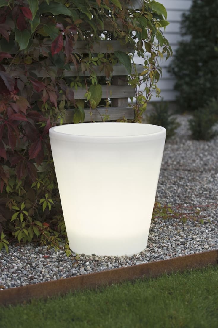 Konstsmide Assisi plantepotte med lys, 40 cm