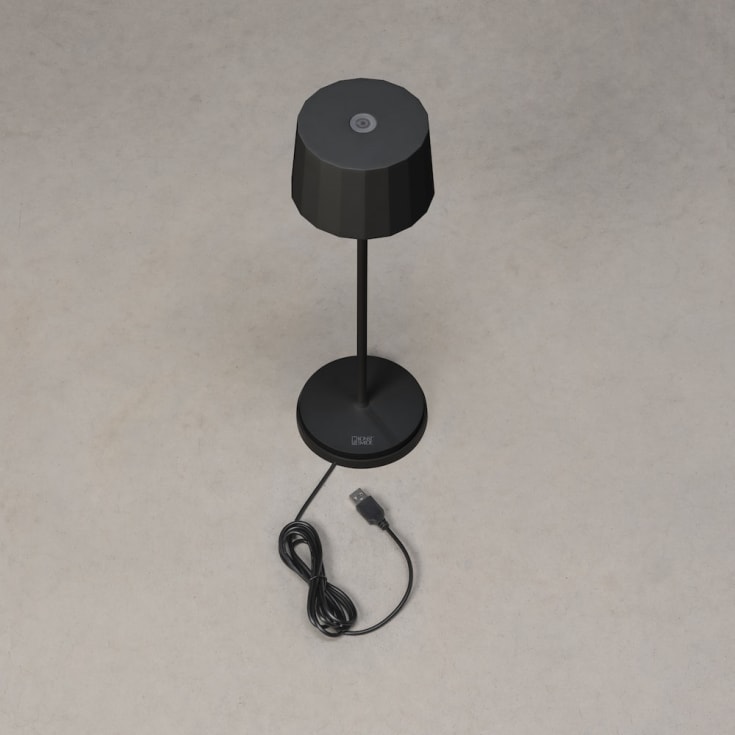 Konstsmide Positano uppladdningsbar bordslampa utomhus, svart