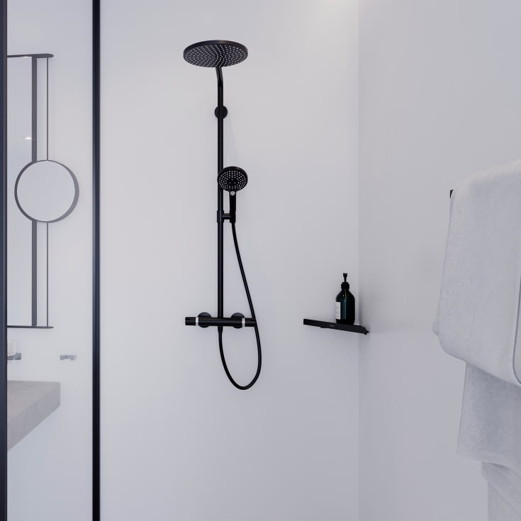 Hansgrohe AddStoris dusjhylle, matt sort