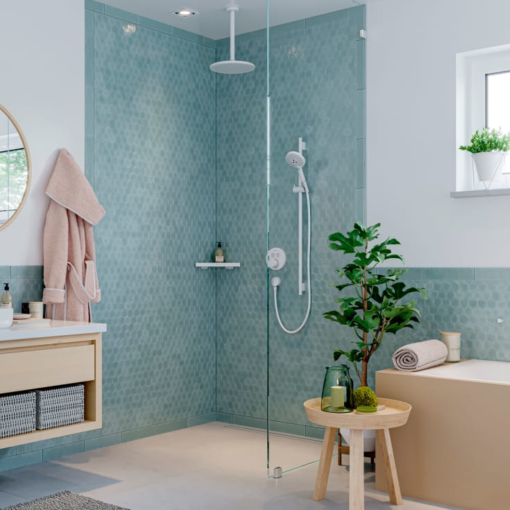 Hansgrohe AddStoris duschhylla, matt vit
