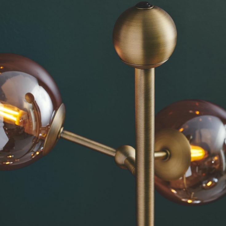 Halo Design Atom gulvlampe, ravfarvet