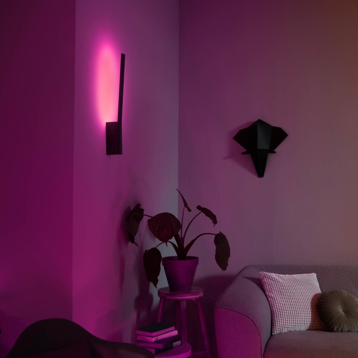Philips Hue Liane vegglampe, sort