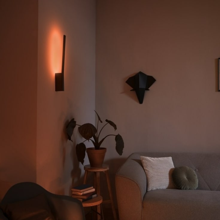 Philips Hue Liane vägglampa, svart