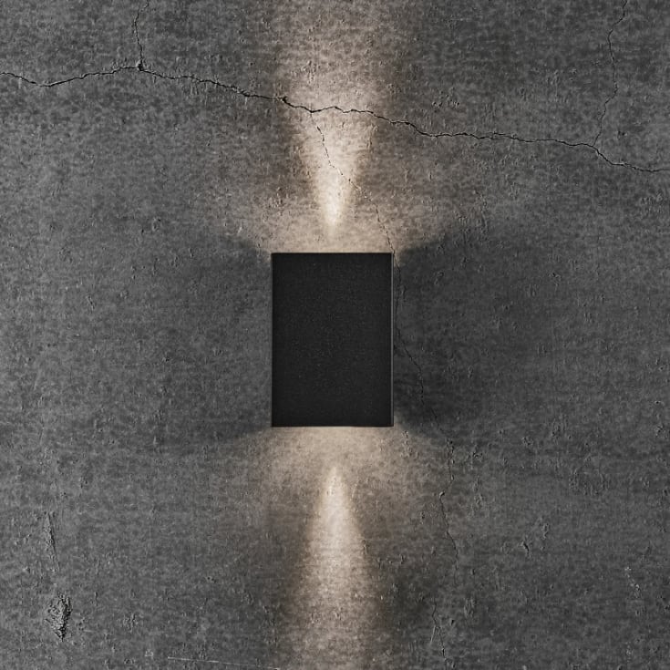Nordlux Fold 10 vägglampa utomhus, svart