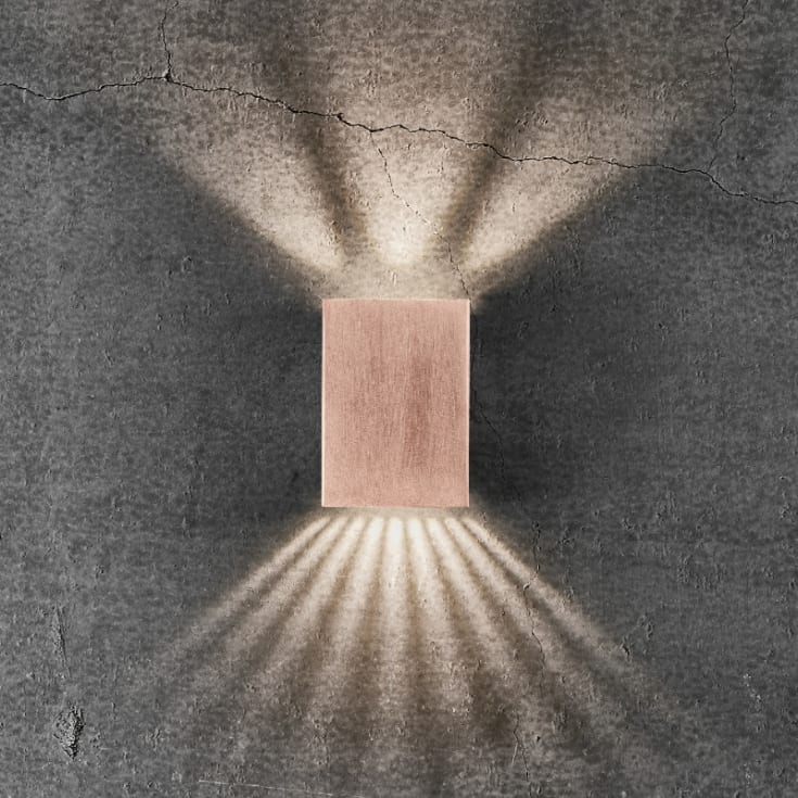 Nordlux Fold 10 vägglampa utomhus, koppar