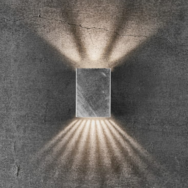 Nordlux Fold 10 vägglampa utomhus, galvaniserat stål