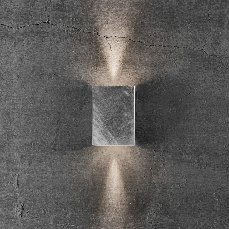 Nordlux Fold 10 vägglampa utomhus, galvaniserat stål