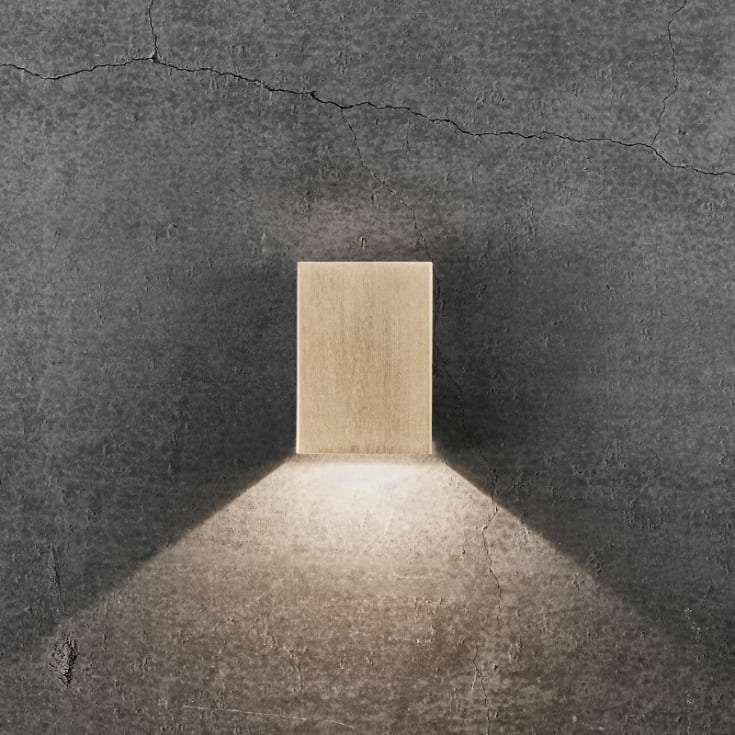 Nordlux Fold 10 vägglampa utomhus, mässing