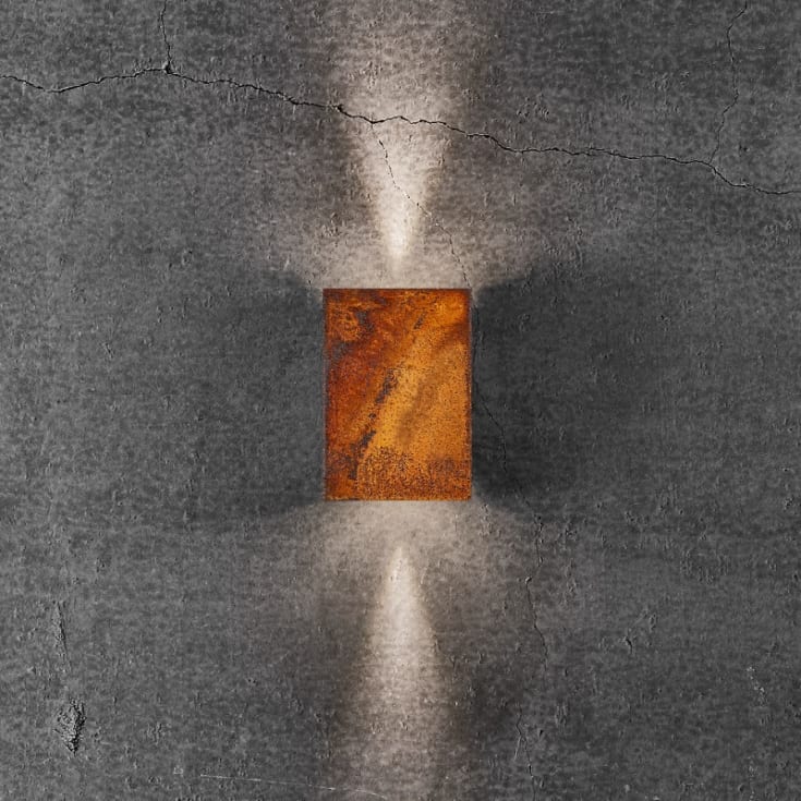 Nordlux Fold 10 vägglampa utomhus, corten
