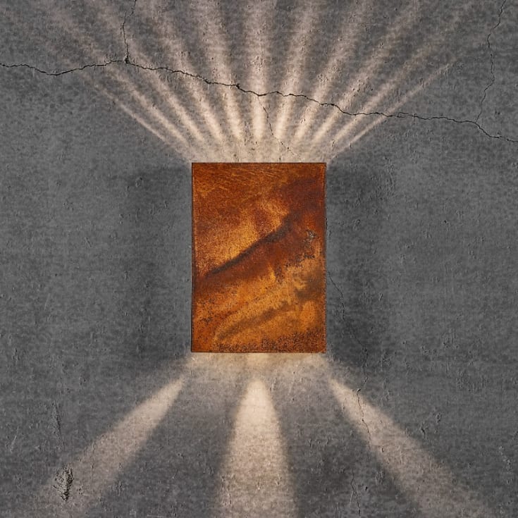 Nordlux Fold 15 UpDown vägglampa utomhus, corten