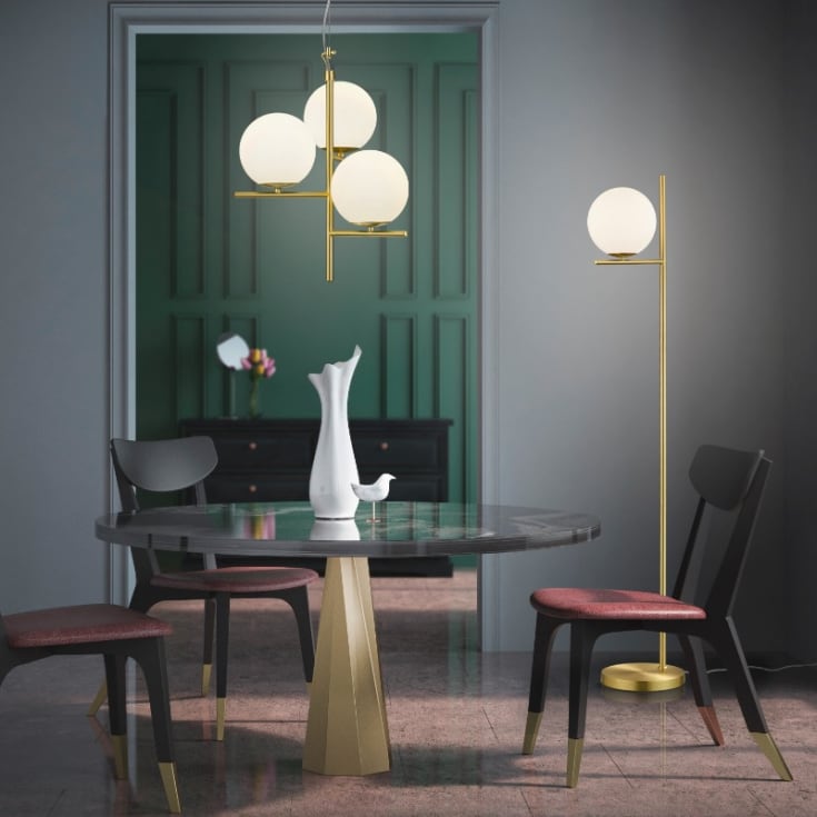 Trio Lighting Pure pendellampa, mässing