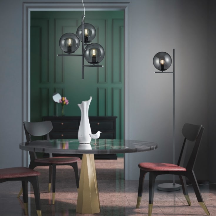 Trio Lighting Pure pendellampa, antracit