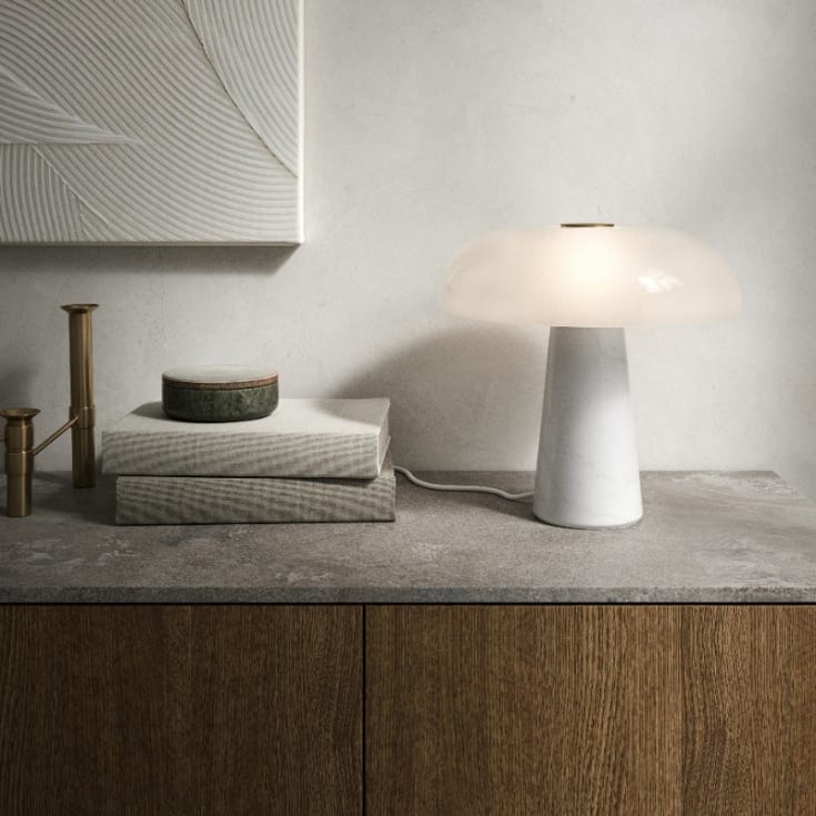 Dftp Glossy bordlampe, hvit