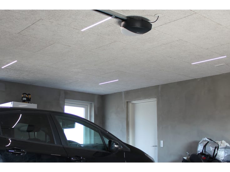 2x Green-ID LED Troldtekt infälld 60 cm, med Zigbee/Push Driver