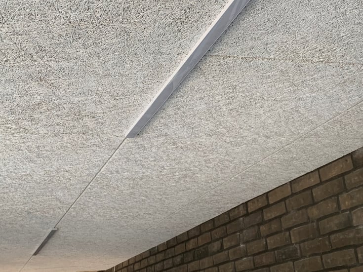 Green-ID LED Troldtekt 120 cm, infälld, 3000K, Triac/Push