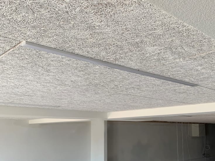 Green-ID LED Troldtekt ljusskena 60 cm, infälld, 3000K, Triac/Push