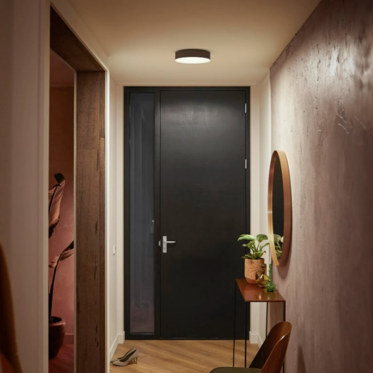 Philips Hue Enrave plafond, svart, Ø26 cm