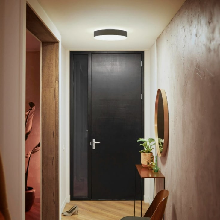 Philips Hue Enrave plafond, svart, Ø38 cm
