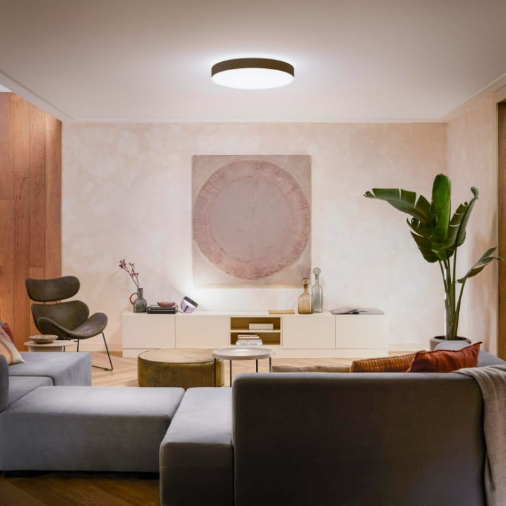 Philips Hue Enrave plafond, svart, Ø55 cm